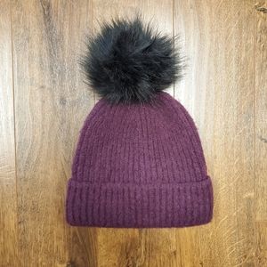 Columbia | Women's Purple & Black Pom Pom Beanie